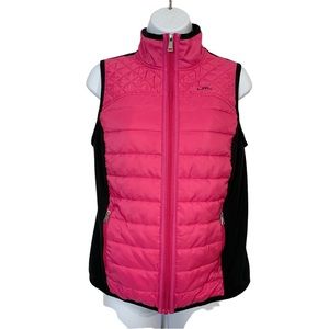 LAUREN Ralph Lauren Quilted Front & Knit Back Puffer Vest Sz M